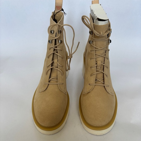 Sorel Women's tan leather waterproof Hi-Line Lace Heel Boots size 11 NWT - Picture 3 of 9